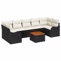 VidaXL - Modulares sofa poly-rattan, One Size, Schwarz