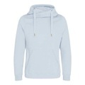 Cross Neck Kapuzenpullover Unisex Himmelblau L