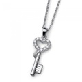 Kette Closed Heart Damen Silber 45cm