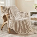 Alopini - Kuscheldecke flauschige Decke, Erlebnis-Fleecedecke, weiche und warme Wolldecke Wurfdecke, Decken für Sofa, Tagesdecke Couch, One Size, Beige