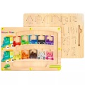 Activity-board, Activity-board - Magnetisches Spiel Labyrinth Spielzeug- Zahlen Farben Lernen Sortieren Magnete Kinder Motorik Spielzeug, One Size, Multicolor