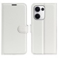 Cover-Discount - OPPO Reno13 Leder Etui Hülle, Weiss