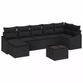 VidaXL - Garten-sofa poly-rattan, One Size, Schwarz