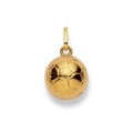 MUAU Schmuck, Anhänger Fussball Gelbgold 750, 17x10mm Damen Gelbgold ONE SIZE