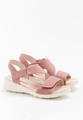 Sandale Mit Keilabsatz, Komplett Zu Öffnen. Damen Rosa 37