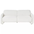 Beliani - 3 Sitzer Sofa aus Stoff Retro SALAND, One Size, Weiss Bunt