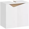 HOMCOM - Waschbeckenunterschrank, One Size, Weiss