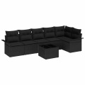 VidaXL - Garten-sofa poly-rattan, One Size, Schwarz