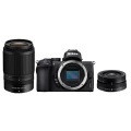 Nikon Z 50 Body + Nikkor Z DX 16-50 mm 1:3.5-6.3 VR + Nikkor Z DX 50-250 mm 1:4.5-6.3 VR - Systemkamera (Fotoauflösung: 20.9 MP) Schwarz