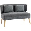 HOMCOM - 2-Sitzer-Sofa, One Size, Grau