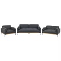 Beliani - Wohnzimmer Set aus Polyester Modern SKAVEN, One Size, Schwarz
