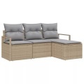 VidaXL - Garten-sofa poly-rattan, One Size, Beige