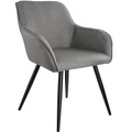 Stuhl Marilyn Leinenoptik, schwarze Stuhlbeine Stuhl Marilyn Leinenoptik, schwarze Stuhlbeine