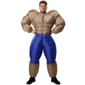 Aufblasbares Kostüm Bodybuilder Braun
