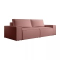 Vente-unique - Sofa 4-Sitzer - Mit Schlaffunktion - Strukturstoff - Terracotta - AMELIA, One Size, Orange