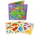 Activity-board - Magnetspiel Dinosaurier 32 Magnete motorisches Kinderspielzeug mit großem Spielfeld für die Beschäftigung während der Fahrt Magnetbuch, One Size, Multicolor