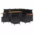 VidaXL - Garten-sofa poly-rattan, One Size, Schwarz