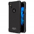 iPhone Xs / X - IMAK Kombi Hülle und Schutzfolie Gummi Gase matt