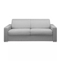 LINEA SOFA - Schlafsofa mit Matratze 4-Sitzer Stoff - Grau - Liegefläche mit Lattenrost: 160 cm - Matratzenhöhe: 16 cm mit Memory Schaum - CALITO, One Size