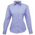 Popeline Bluse Arbeitshemd Damen Blau 38