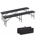 Arebos, 2x Bank Klappbar Sitzbank Bierbank Gartenbank Klappbank Campingbank Unisex ONE SIZE