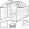Gewächshaus Aus Aluminium Mit Fundament Unisex Transparent 130 cm