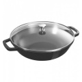 STAUB, Wok mit Glasdeckel schwarz 4.4 lt., Ø30 cm
