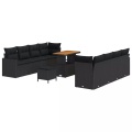 VidaXL - Garten-sofa poly-rattan, One Size, Schwarz