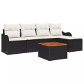 VidaXL - Garten-sofa poly-rattan, One Size, Schwarz