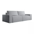 Vente-unique - Sofa 4-Sitzer - Mit Schlaffunktion - Strukturstoff - Grau - AMELIA, One Size