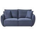 Beliani - 3 Sitzer Sofa aus Stoff Modern KUNES, One Size, Nachtblau