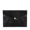 Ortona - Leder Reisemappe In Briefumschlag Optik Damen Schwarz ONE SIZE