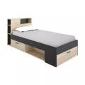 Bett mit Stauraum Schublade Eichefarben LEANDRE Bett mit Stauraum Schublade Eichefarben LEANDRE