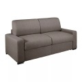LINEA SOFA - Schlafsofa mit Matratze 3Sitzer Stoff Liegefläche 1MatratzenCALITO, One Size, Anthrazit