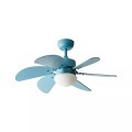 Beliani, Beliani - Deckenventilator mit Licht aus Kunststoff Modern LOGAR, Blau Bunt, One Size