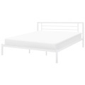 Beliani Metallbett weiss mit Lattenrost 180 x 200 cm CUSSET