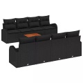 VidaXL - Garten-sofa poly-rattan, One Size, Schwarz