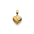 Anhänger Herz Gelbgold 750 Diamant 0.02ct. 17x11mm Damen Gelbgold ONE SIZE