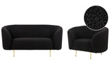 Beliani, Wohnzimmer Set aus Bouclé Klassisch LOEN Wohnzimmer Set aus Bouclé Klassisch LOEN