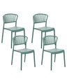 Set mit 4 Stühlen aus Polypropylen Modern GELA Set mit 4 Stühlen aus Polypropylen Modern GELA