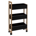5FIVE, Trolley, drei Aufbewahrungsboxen - Holz Schwarz Trolley, drei Aufbewahrungsboxen - Holz Schwarz