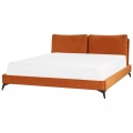 Bett mit Lattenrost aus Samtstoff Modern MELLE Bett mit Lattenrost aus Samtstoff Modern MELLE