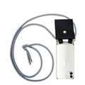 Handy Kette für Apple iPhone 12 MINI Silikon mit Gold Ringen