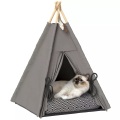 PawHut, PawHut - Katzenzelt, One Size, Grau