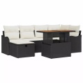VidaXL - Garten sofa poly-rattan, One Size, Schwarz