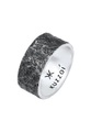Kuzzoi, Ring Bandring Organic Struktur 925 Silber Unisex Silber 66mm