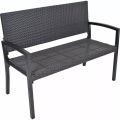 GARDEN PLEASURE Gartenbank »SANREMO«, Polyrattan, 116x87x60 cm, schwarz