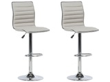 Set mit 2 Barhockern aus Polyester Modern LUCERNE Set mit 2 Barhockern aus Polyester Modern LUCERNE