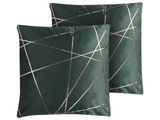 Beliani, Kissen 2er Set aus Samtstoff Modern PINUS Kissen 2er Set aus Samtstoff Modern PINUS
