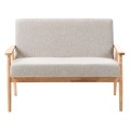 Beliani - 2 Sitzer Sofa aus Stoff ESRUM, One Size, Braun Medium